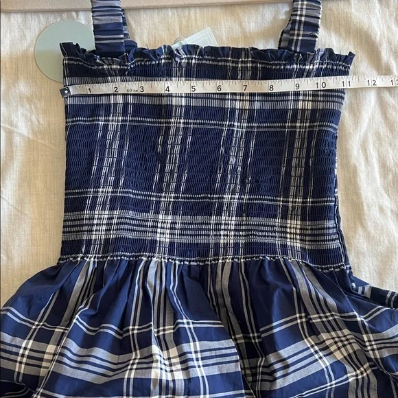 NWT Hill House The Nap Dress Blue Plaid Size Medium - Picture 8 of 9